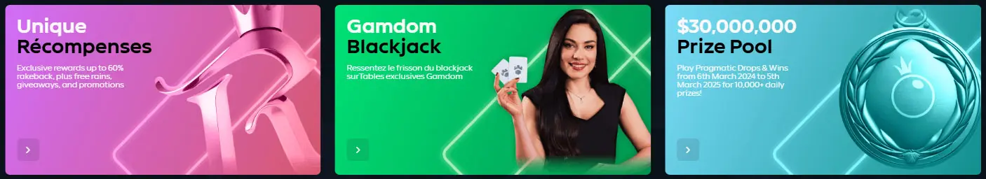 Online casino bonus bij GAMDOM CASINO